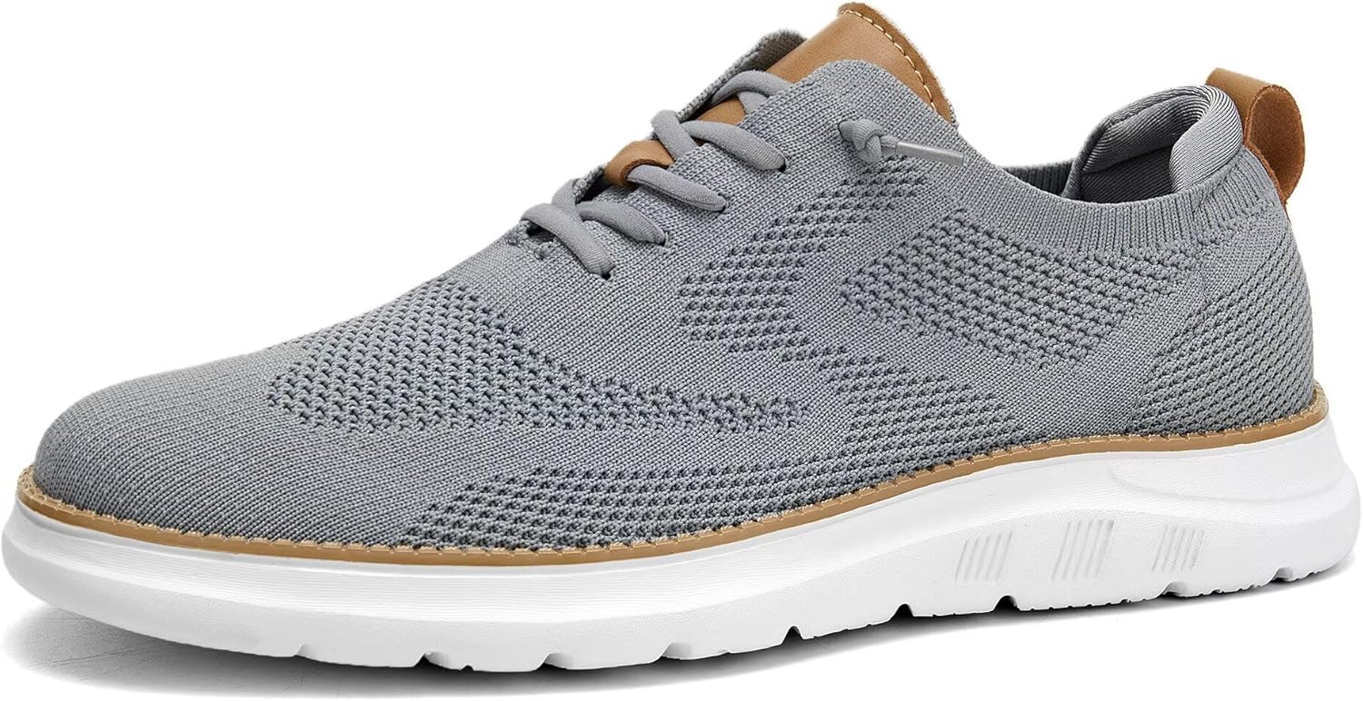 Mens Casual Dress Oxfords Shoes Fashion Mesh Business Walking Work Slip on Sneakers Comfortable Lightweight Soft Sole