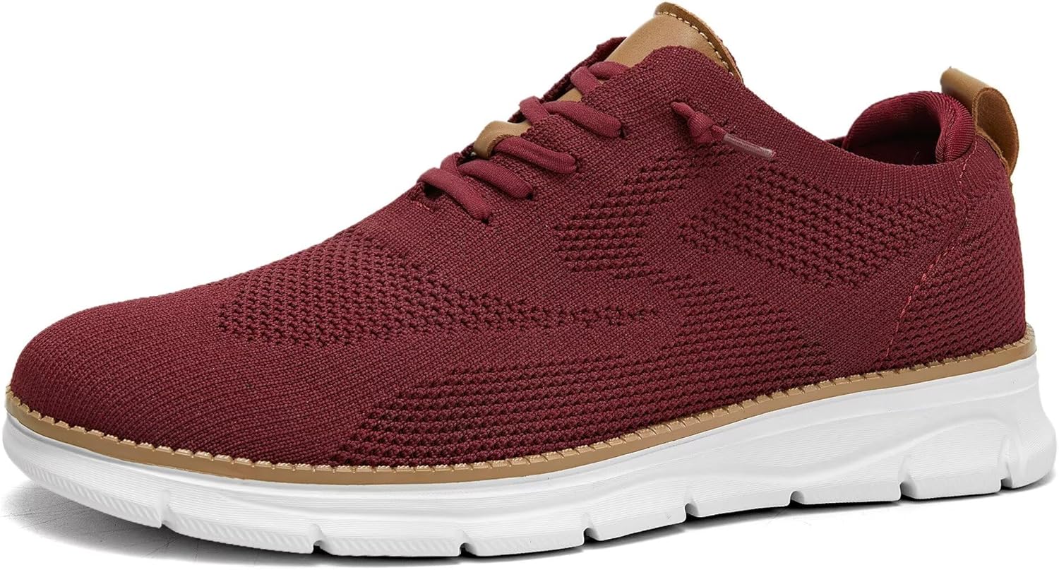 Mens Casual Dress Oxfords Shoes Fashion Mesh Business Walking Work Slip on Sneakers Comfortable Lightweight Soft Sole