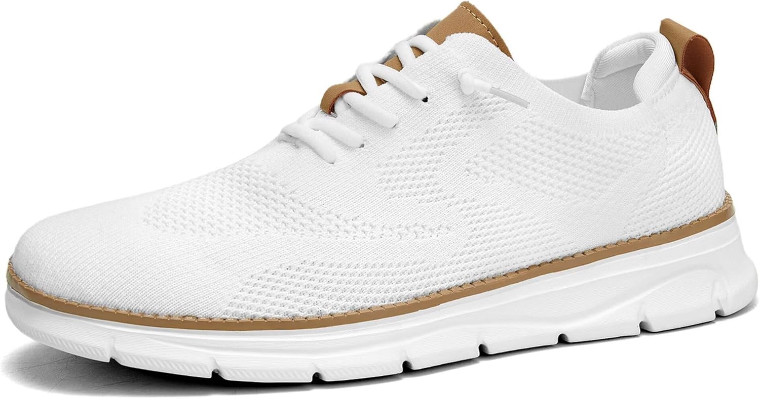 Mens Casual Dress Oxfords Shoes Fashion Mesh Business Walking Work Slip on Sneakers Comfortable Lightweight Soft Sole