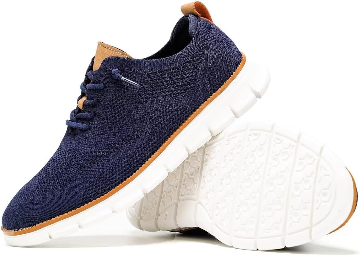 Men's Casual Dress Shoes Fashion Walking Sneakers Mesh Business Oxfords Work Lightweight Soft Sole