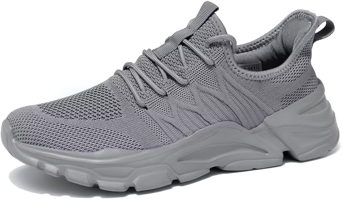 Srenket Men's Running Shoes, Non Slip, Breathable, Lightweight Fashion Sneakers, Slip Resistant Athletic Sports Walking Gym Work Shoes