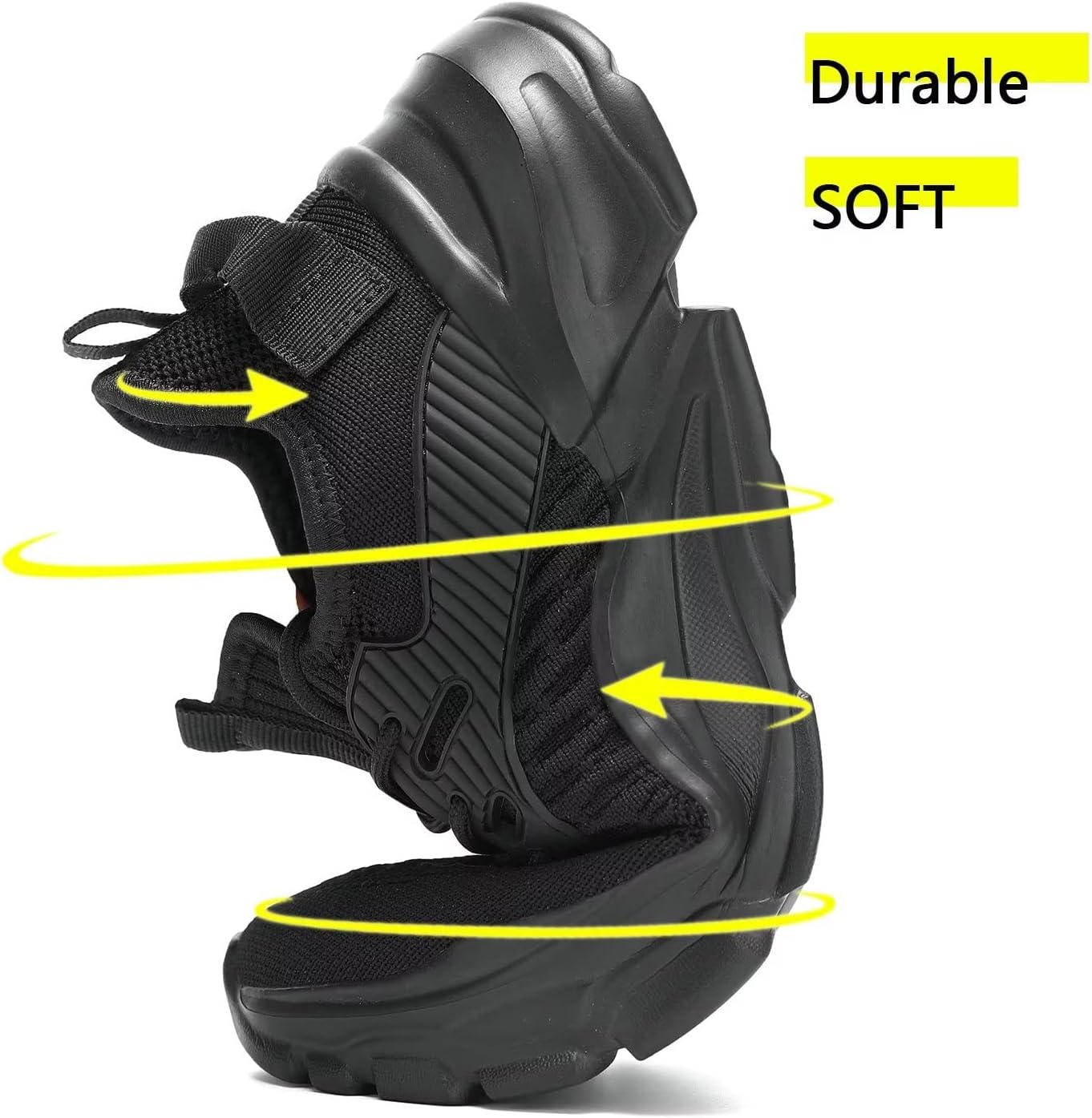 Srenket Men's Running Shoes, Non Slip, Breathable, Lightweight Fashion Sneakers, Slip Resistant Athletic Sports Walking Gym Work Shoes