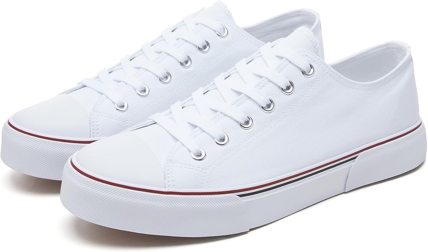 yageyan Men Canvas Low top Shoes Classic Casual Sneakers Black and White Fashion Shoes